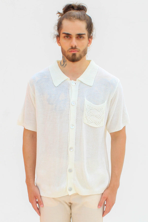 Camisa de Botão White Wool